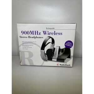 VTG Radio Shack 900MHZ Wireless Stereo Rechargeable Headphones 33-1196 NOB NEW